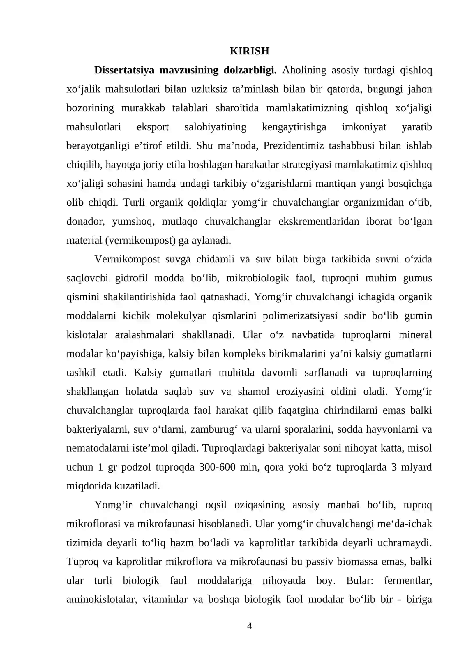 SURXONDARYO VILOYATIDA LUMBRICOMORPHA TURKUM VAKILLARINING BIOEKOLOGIK XUSUSIYATLARI 4