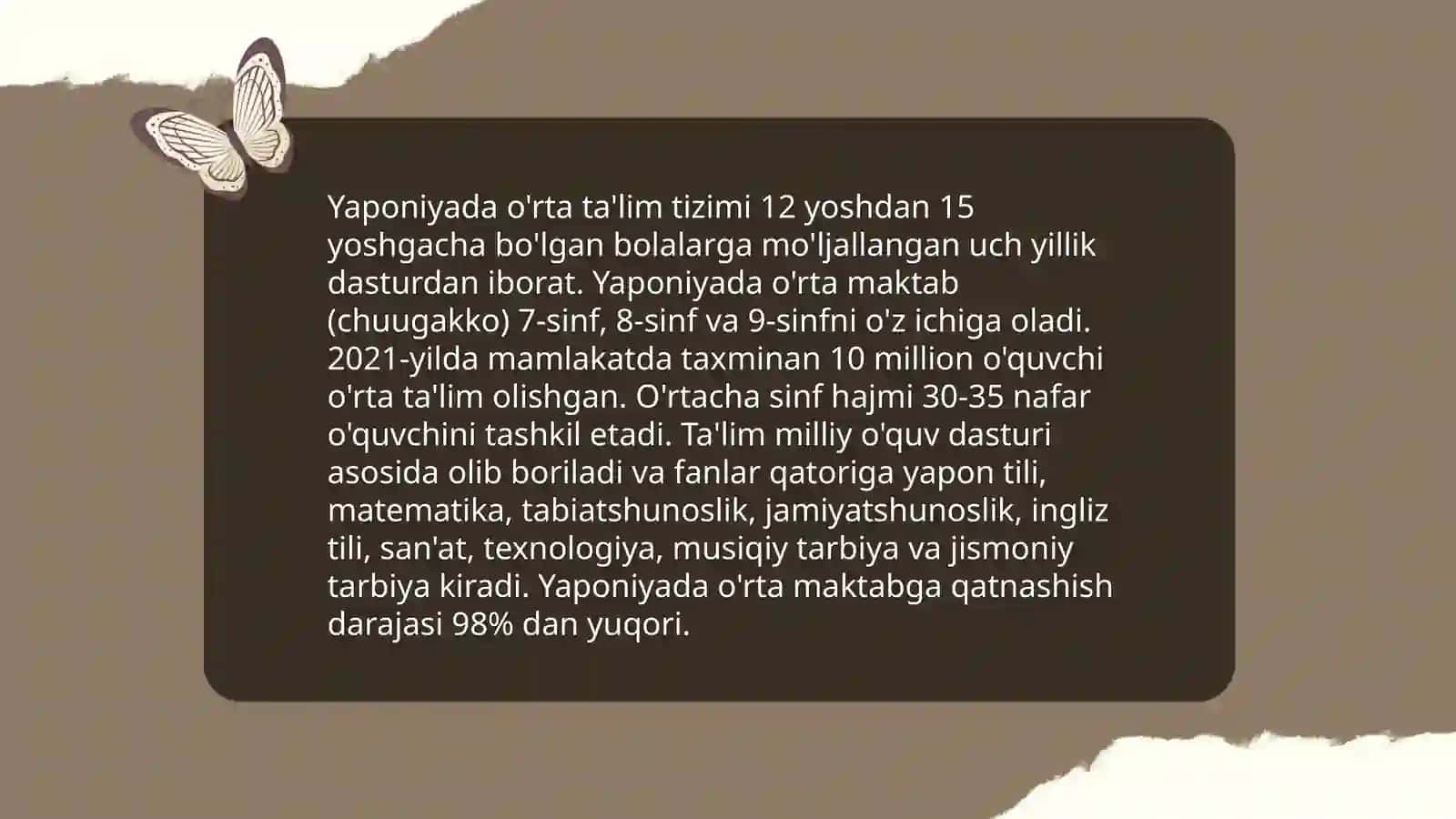 Yaponiyada boshlang'ich ta'lim tizimi 4