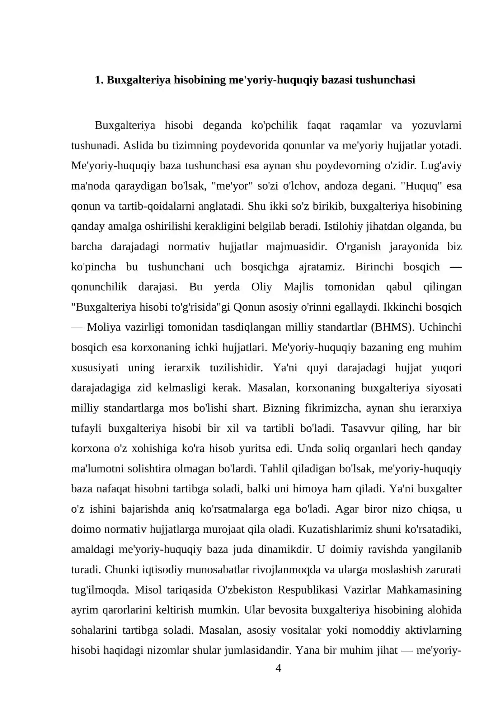 Buxgalteriya hisobini tashkil qilishning me'yoriy huquqiy asoslari 4