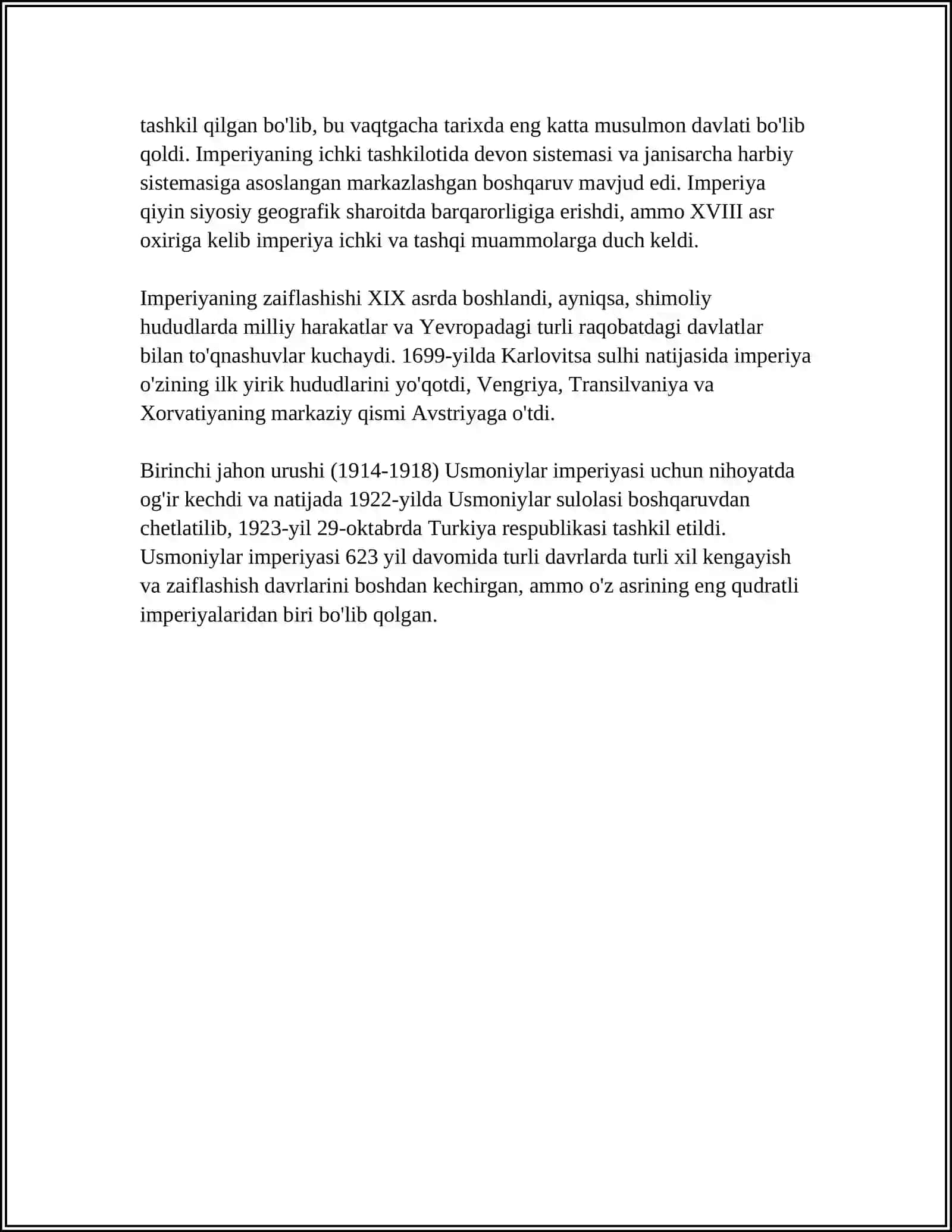 USMONIYLAR IMPERIYASI: YUKSALISH, INQIROZ VA ISLOHOT 4