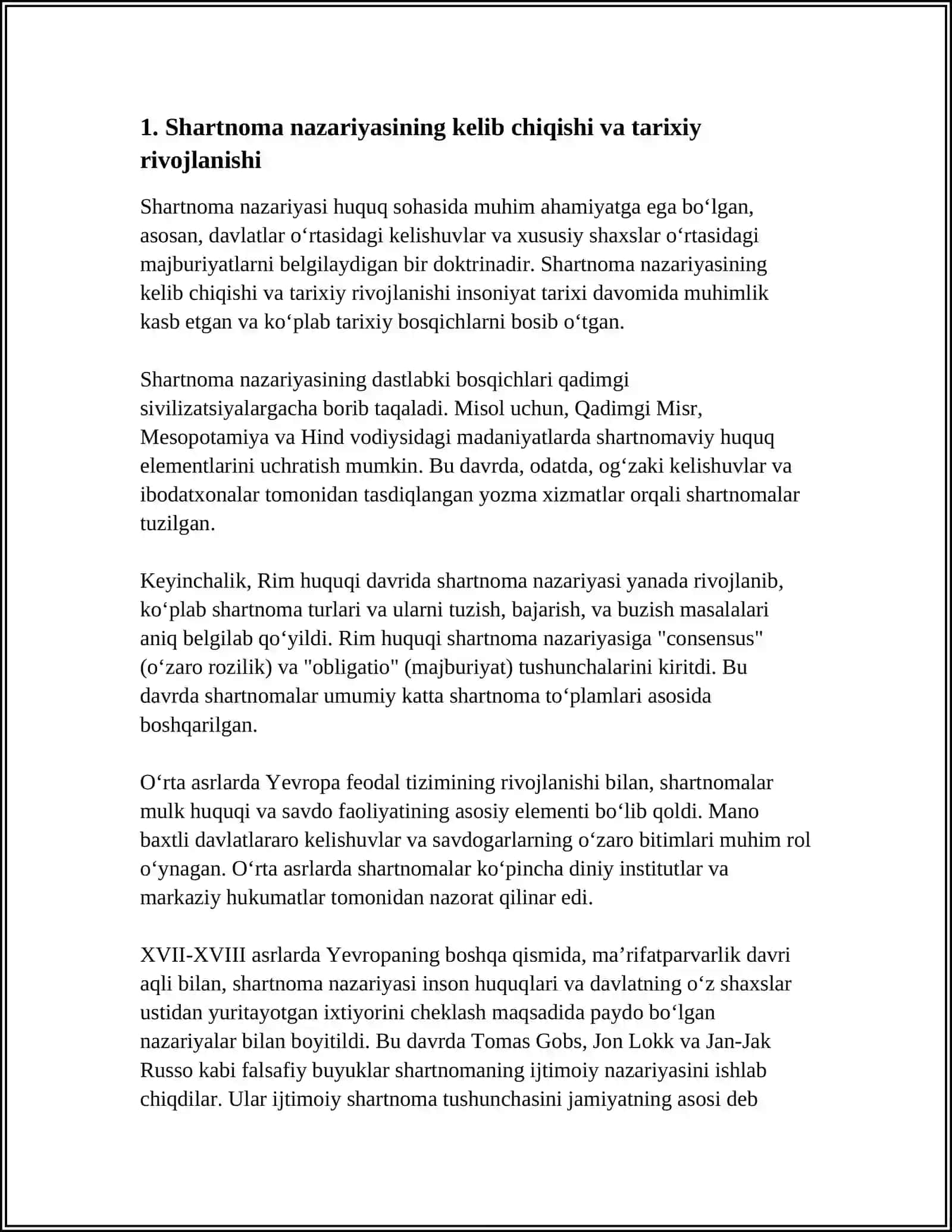 DAVLAT VA HUQUQ TOG'RISIDAGI SHARTNOMA NAZARYASI 4