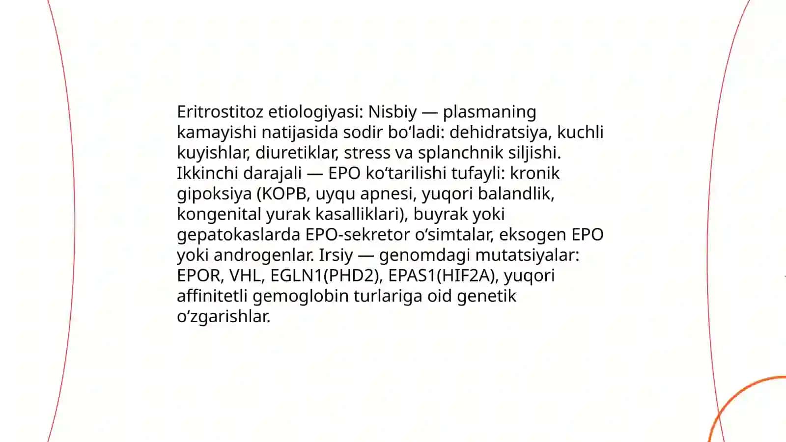 Symptomatic erythrocytosis and symptomatic thrombocytopenias 4