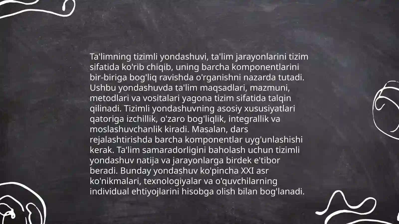 Ta'limning tizimli va izchillik printsiplarini amalga oshirish qoidalari 4