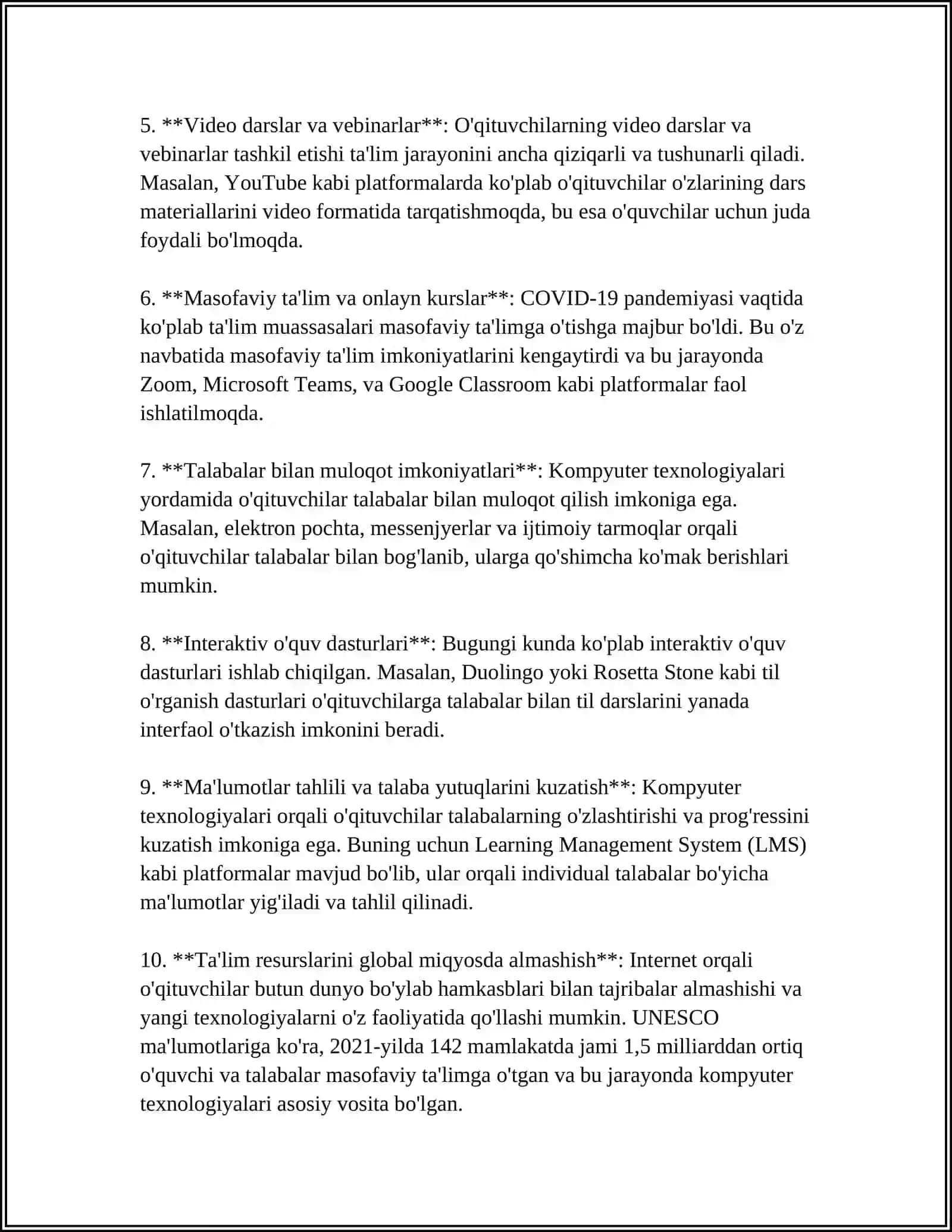 KAMPYUTIR TEHNOLOGIYALARI YORDAMIDA ÕQTUVCHINING KASBIY MALAKALARNI OSHRIB BORISH 4