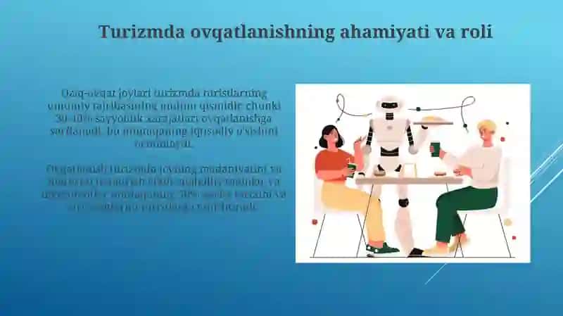 Turizmda ovqatlanish korxonalari 4