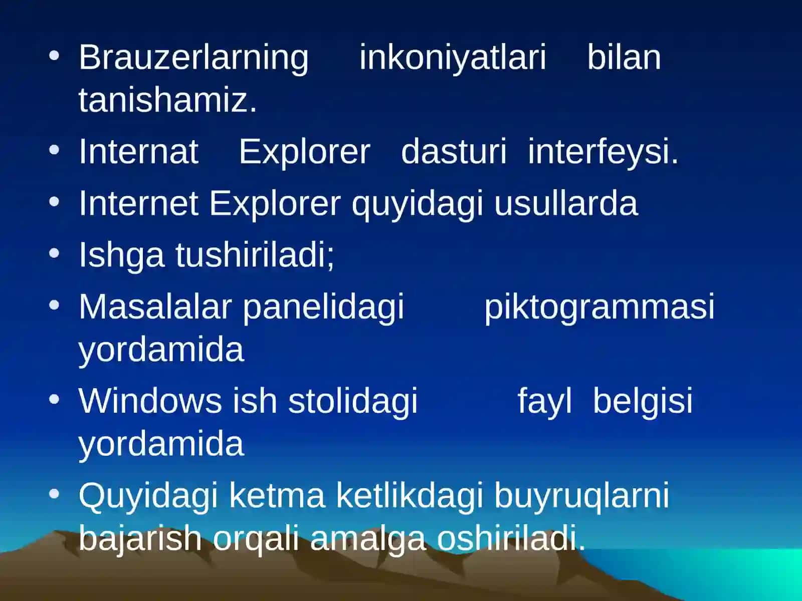 Internetda ishlashnita’minlovchi dasturlar 4