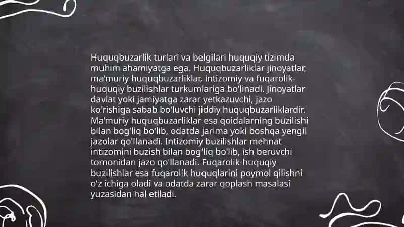 Huquqiy xulq-atvor. Huquqbuzarlik va yuridik javobgarlik 4