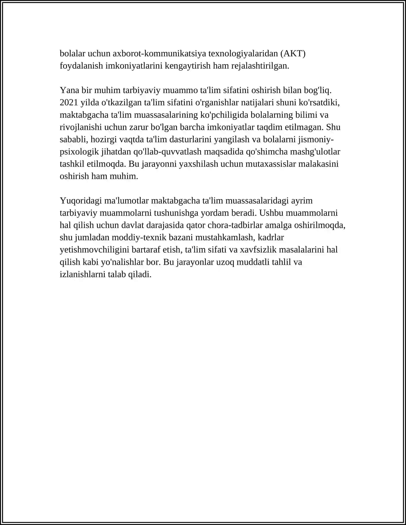 MAKTABGACHA YOSHDAGI BOLALAR BILAN TASHKIL ETILADIGAN IJTIMOIY PEDAGOGIK MUAMMOLAR 4