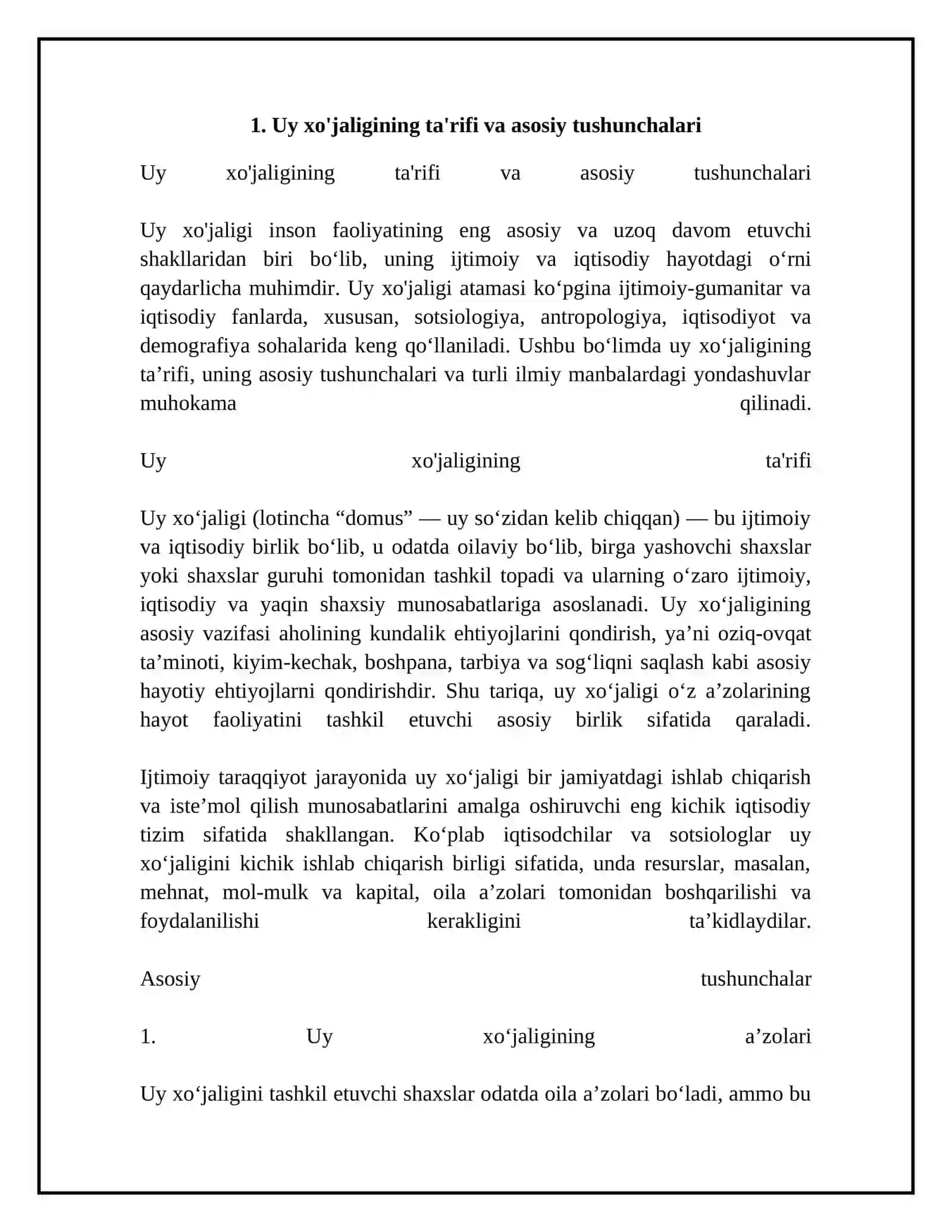 Uy xo'jaligi va uning shakllari 4
