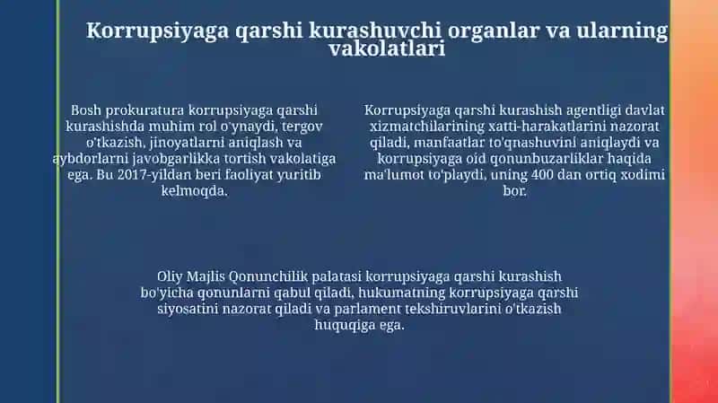 Korrupsiyaga qarshi kurash mexanizmlari 4