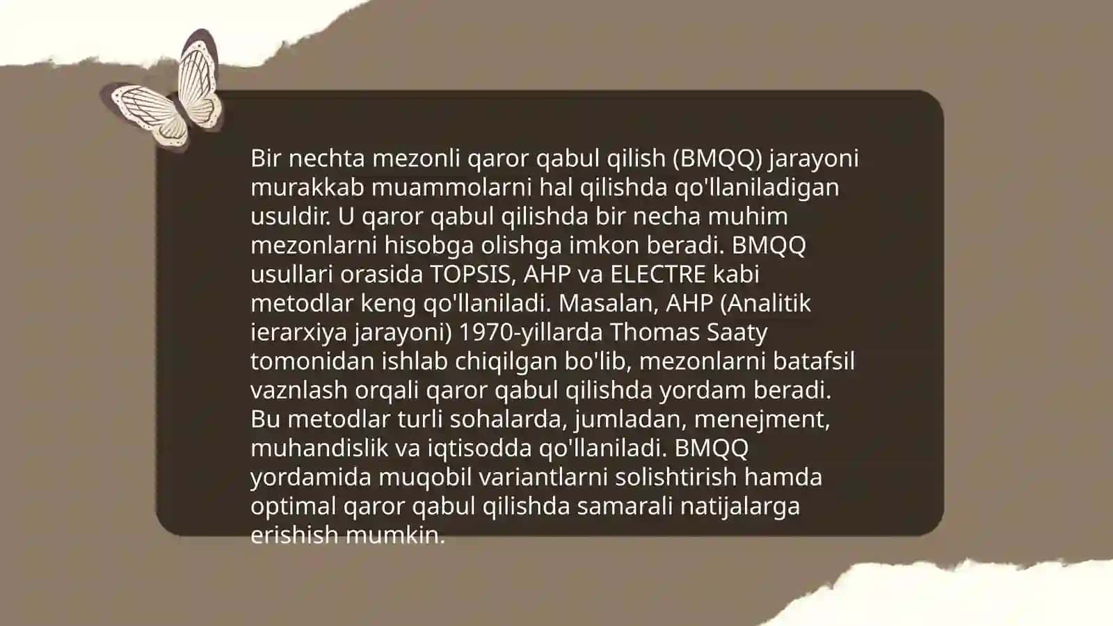 Qaror qabul qilish modellari 4