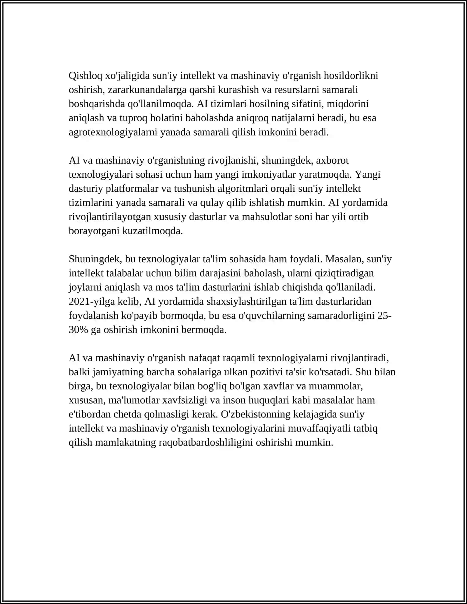 RAQAMLI TEXNOLOGIYALAR 4