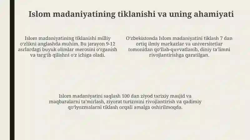 Yangi O'zbekistonda amalga oshirilayotgan ma'naviy ozgarishlar 4