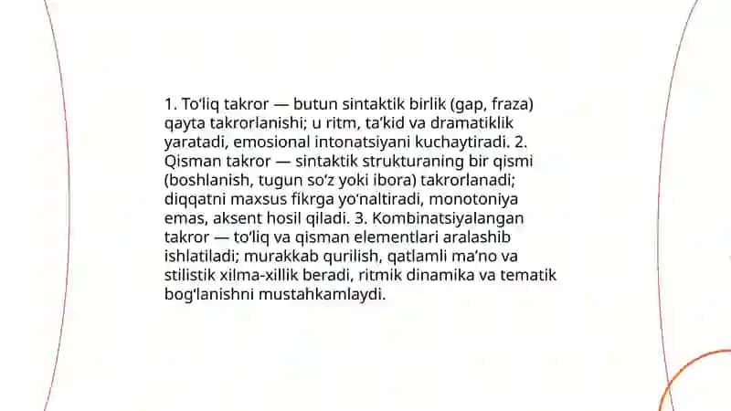 Sintaktik takror badiiy matnda 4