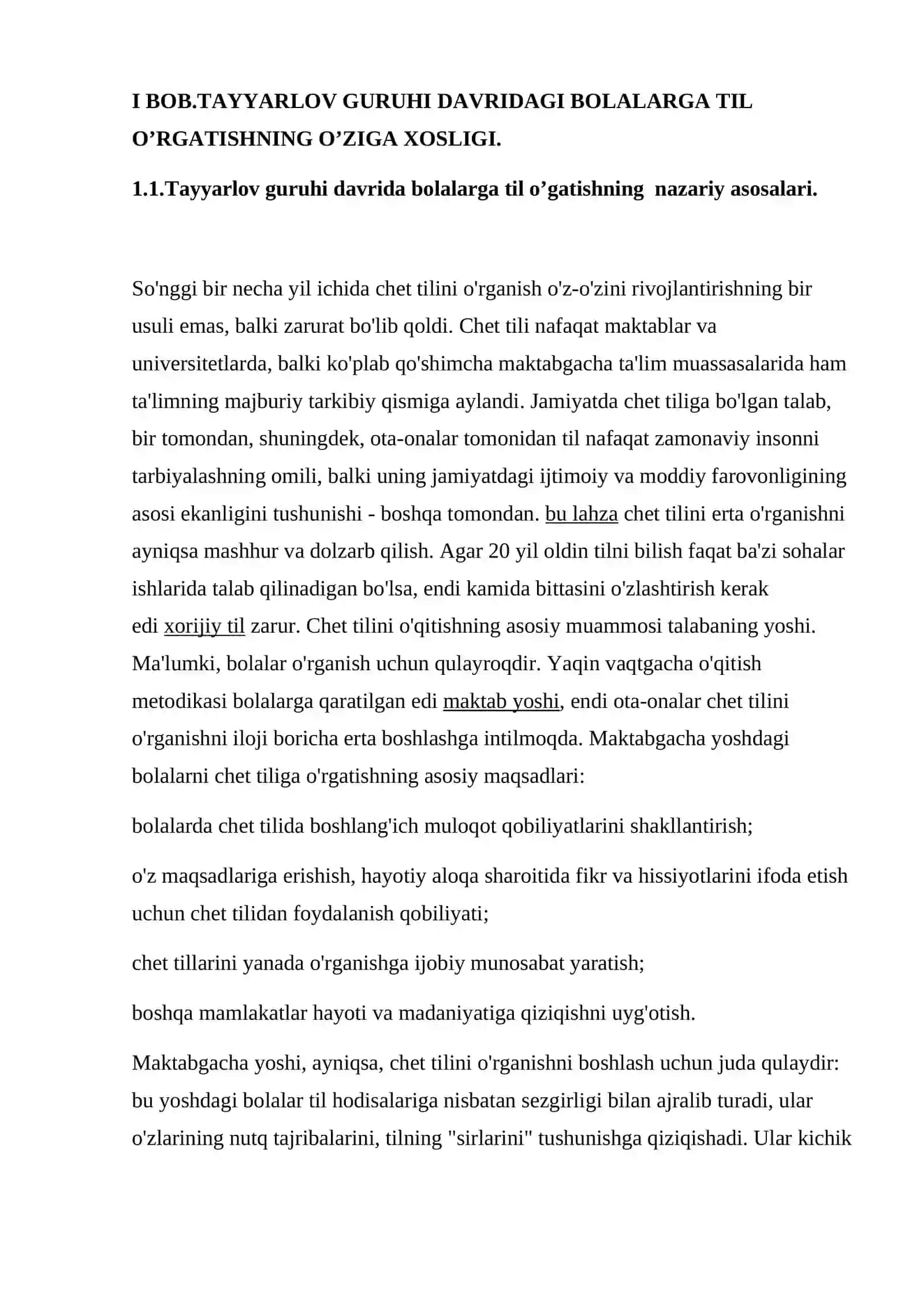 Tayyarlov guruhi bolalarini xorijiy(ingliz)tiliga o’rgatish metodikasi 4