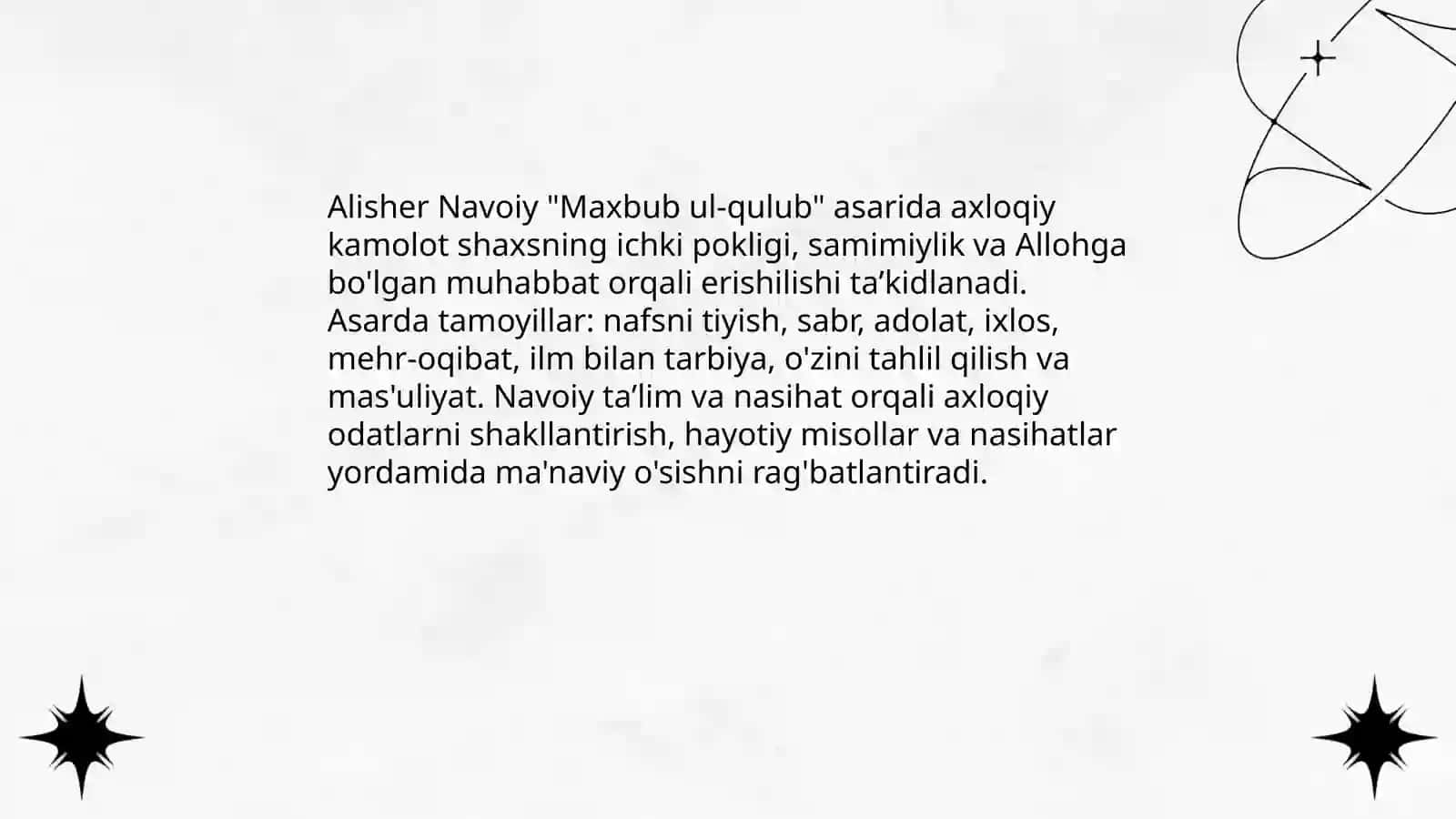 Maxbub ul-qulub asarida shaxs kamoloti masalalari 4