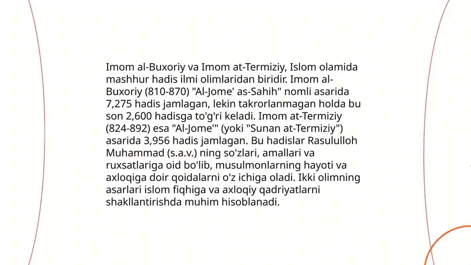 Imom Buxoriy va Termiziyning hadis ilmiga qo’shgan hissalarining qiyosiy tahlili 4