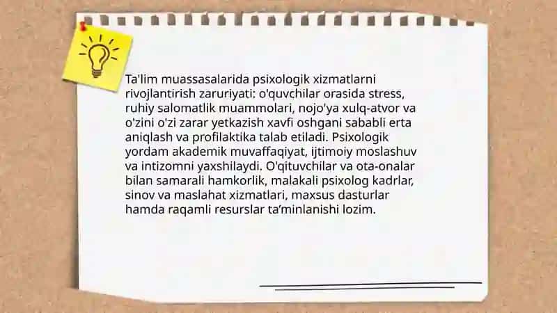 Psixologik xizmatlarning jamiyat sog‘lomligidagi dolzarbligi 4