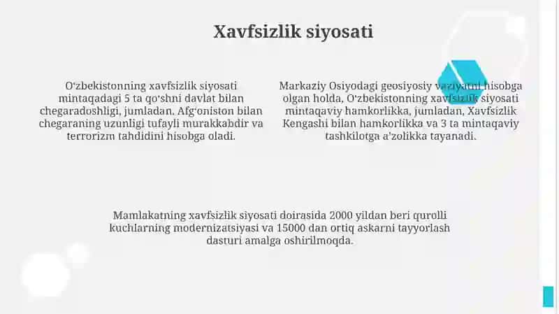 O'zbekistonning dunyo siyosiy xaritasida tutgan o'rni 4