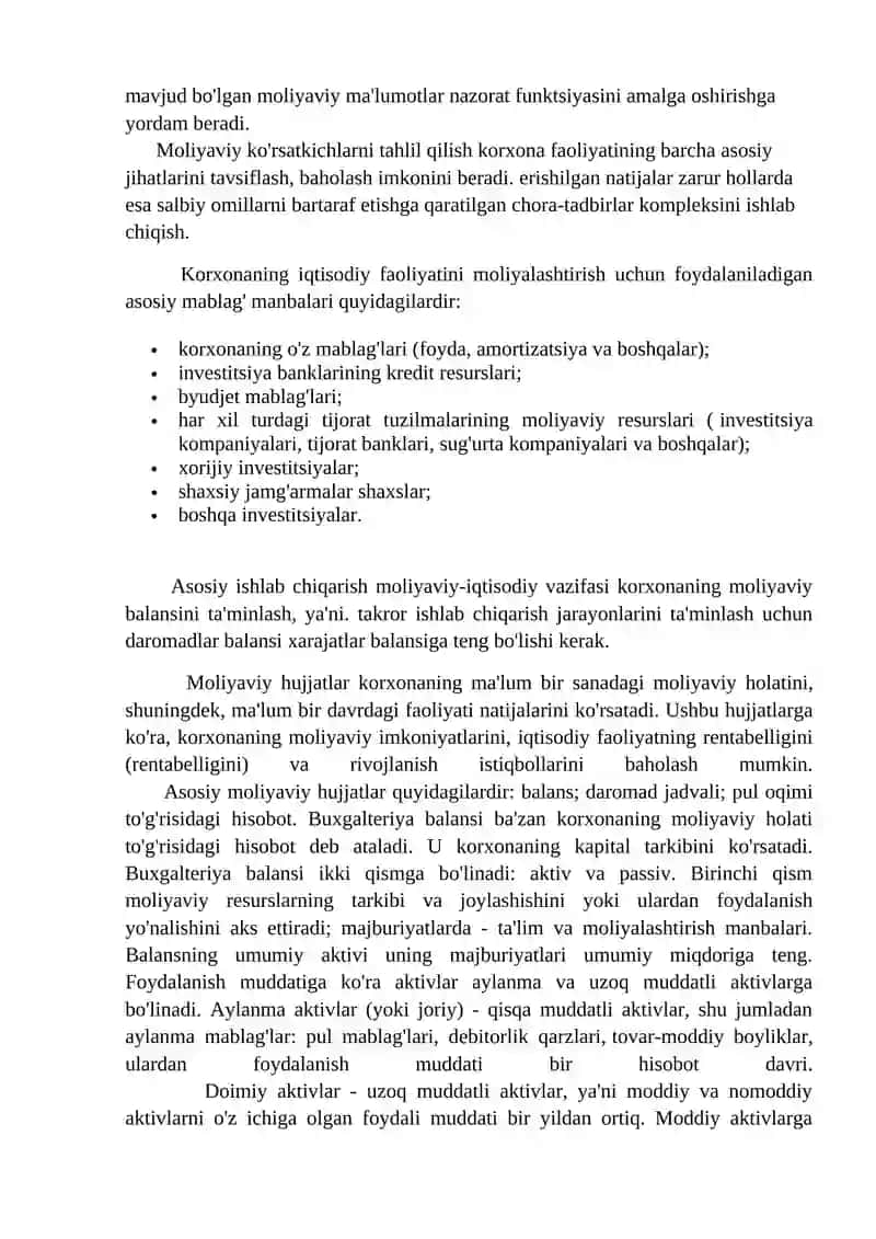 Sanoat korxonalari barrqarorligini ta’minlashda jahon amaliyotidagi moliyaviy tahlil 4