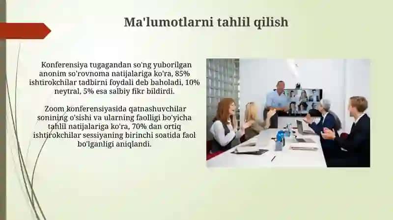 Zoom platformasida konferensiya yaratish va unga 4