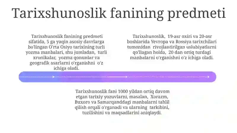 Tarixshunoslik fani predmeti maqsad va vazifalari 4