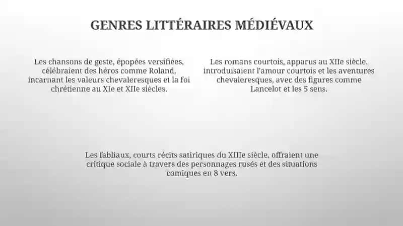 La litterature francaise du Moyen Age 4