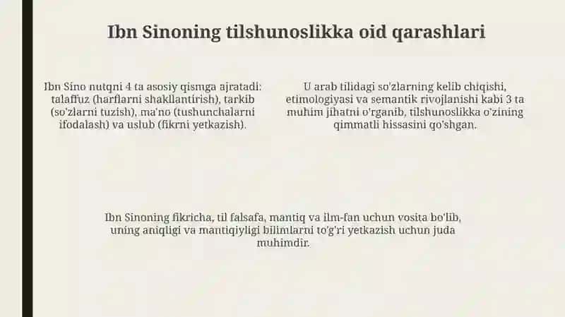Ibn Sino va Koshgʻariyning tilshunoslik asarlari 4