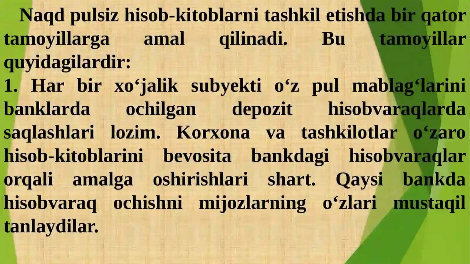 NAQD  PULSIZ  HISOB KITOBLAR HISOBI 4