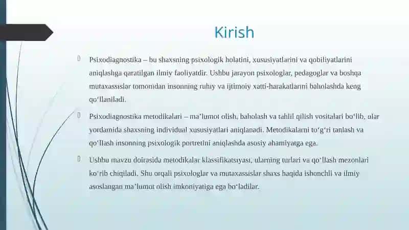 Psixodiagnostika metodikalar klassifikatsiyasi 4