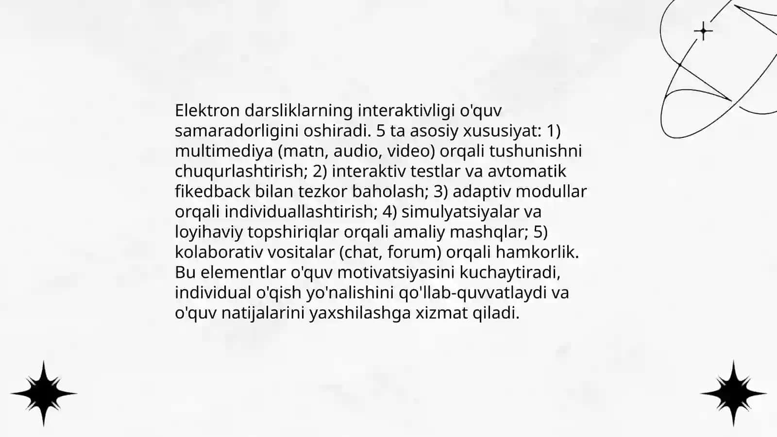 Masofali ta'lim imkoniyatlari afzalliklari va elektron darsliklar 4