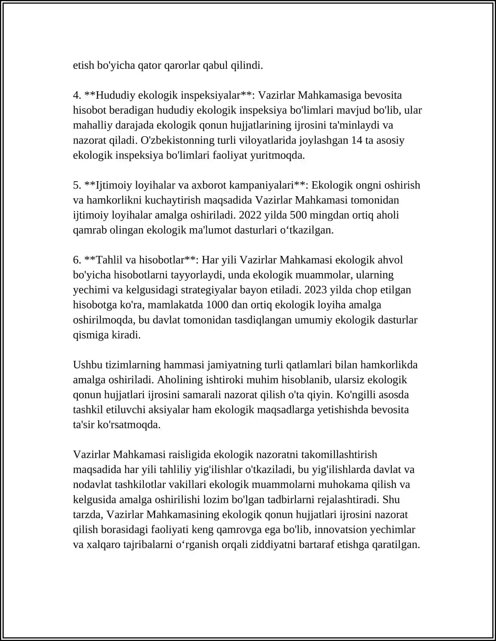 VAZIRLAR MAHKAMASINING EKOLOGIK HUQUQLARI 4