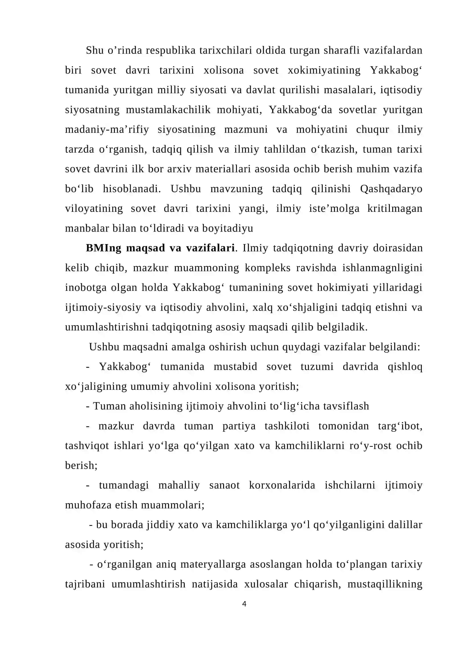 Qashqadaryo vohasida Yakkabog‘ tumanining tarixi (XIX asr oxiri XX asr boshlarida) 4