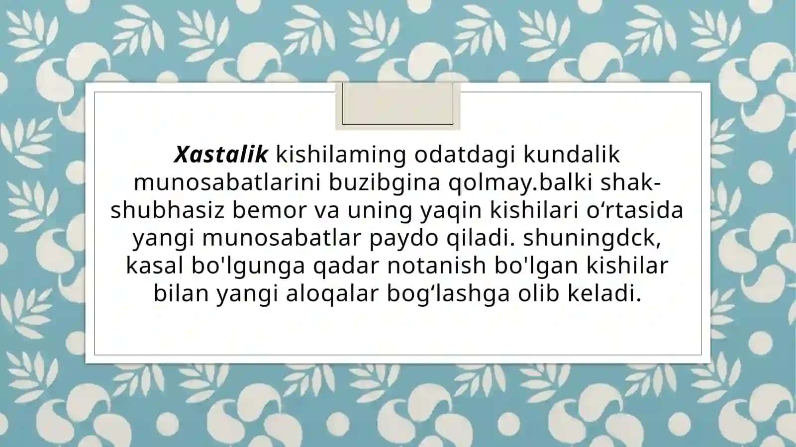 Shaxs muommolari xarakter mijoz tushunchalari 4