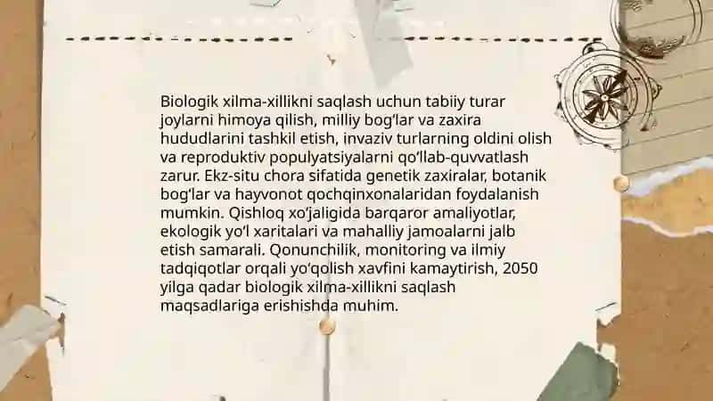 Tabiatni muhovaza qilish 4