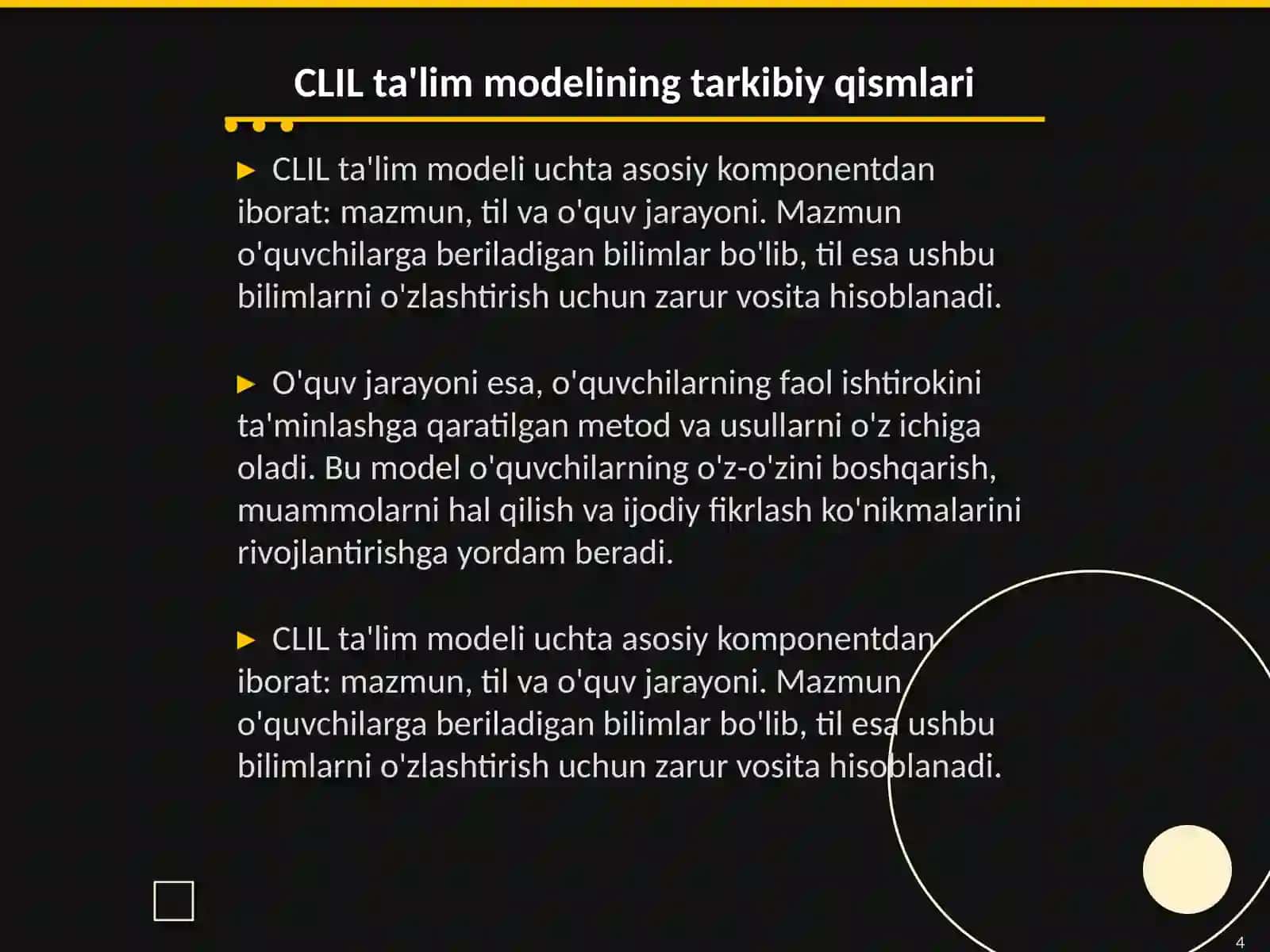 CLIL texnologiyasining mazmun mohiyati 4