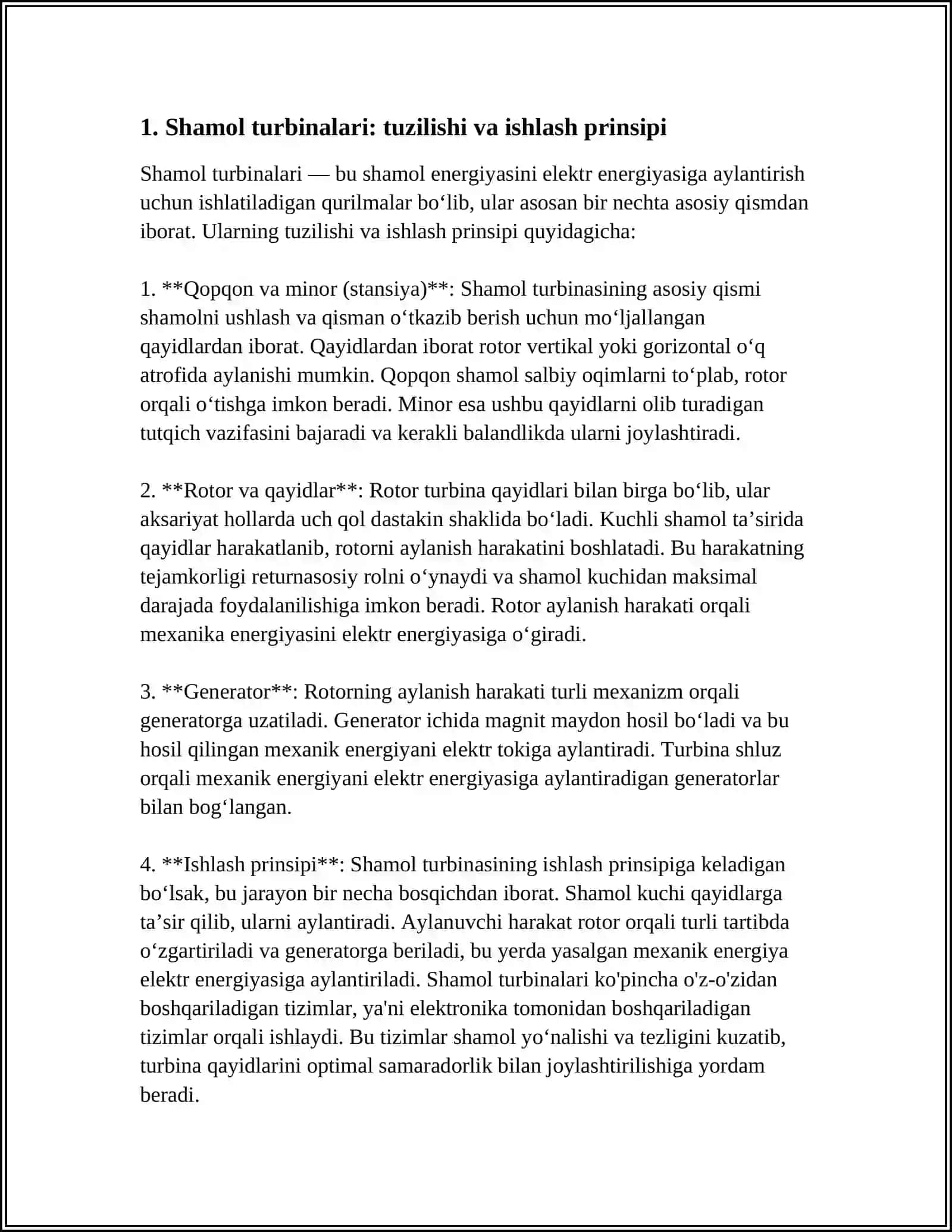 SHAMOL ENERGIYASI YORDAMIDA ELEKTR ENERGIYASINI HOSIL QILISH 4