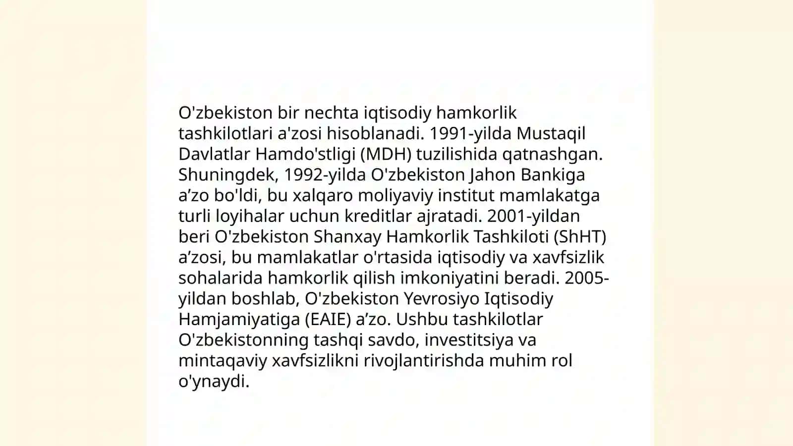 O'zbekiston va jahon hamjamiyati 4