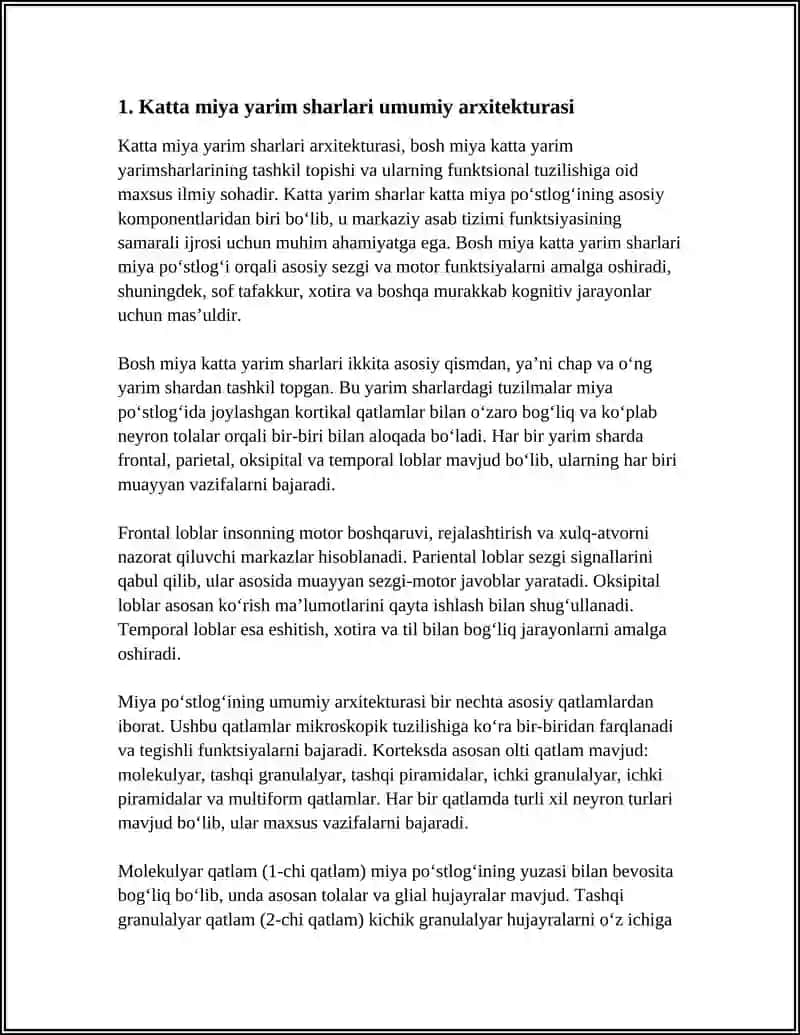 BOSH MIYA KATTA YARIM YARIMSHARLARI ARXITEKTONIKASI. MIYA PO'STLOG'I 4