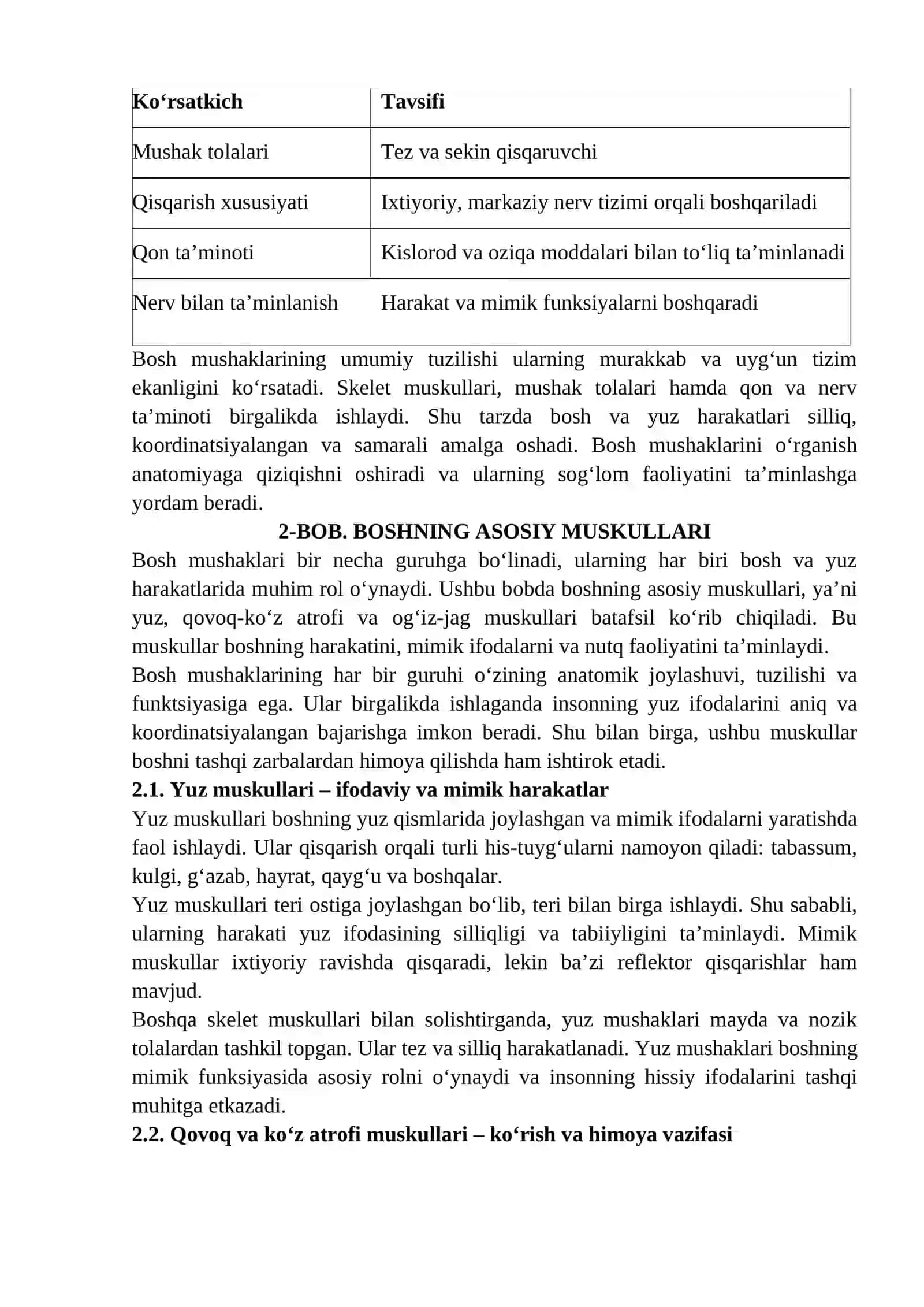 Mushaklar tizimi – bosh muskullari 4