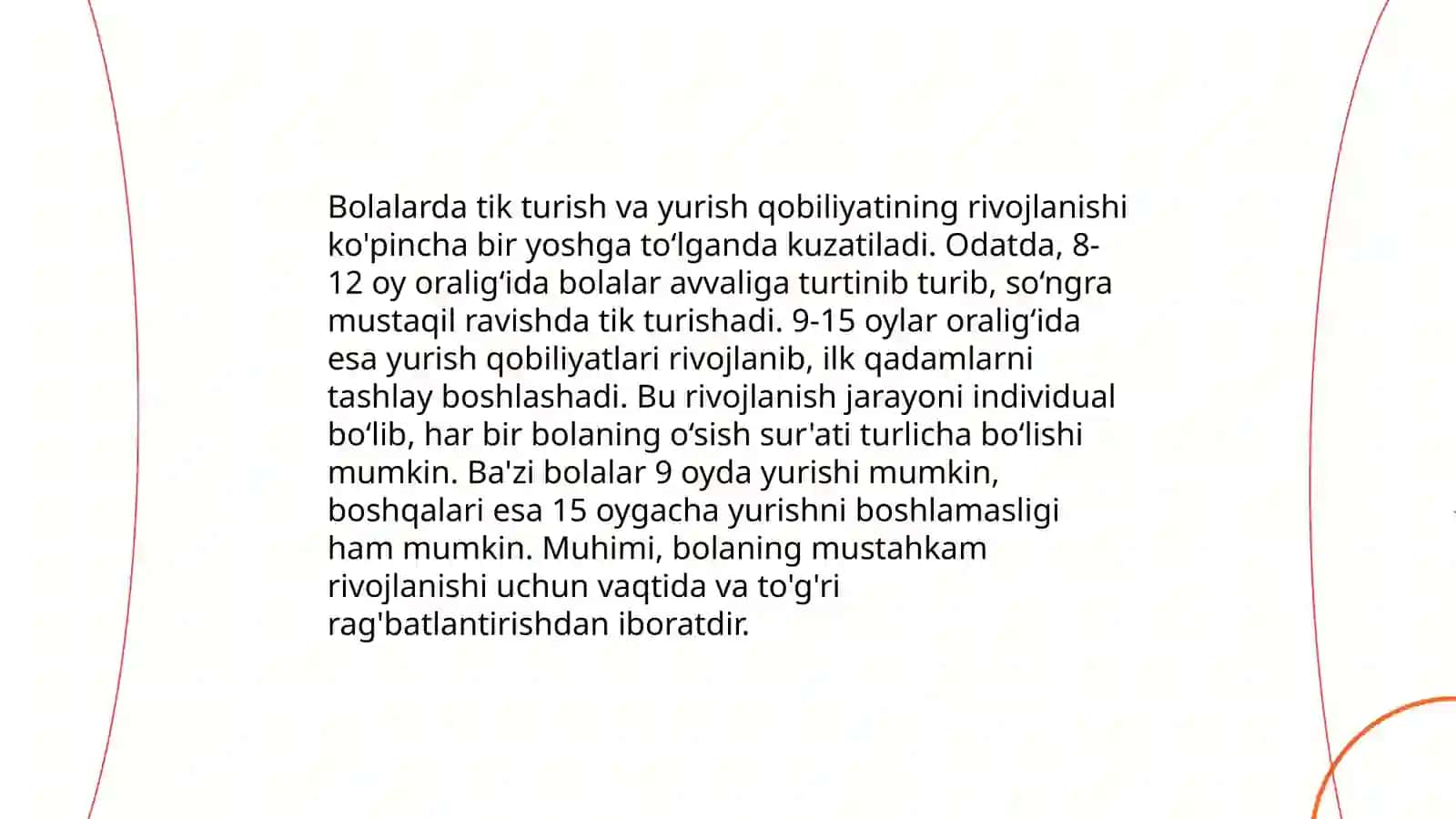 Ilk bolalik davri (jismoniy rivojlanish) 4