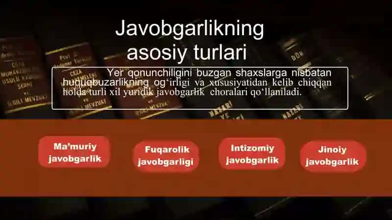 Yer qonunchiligini buzganlik uchun javobgarlik 4