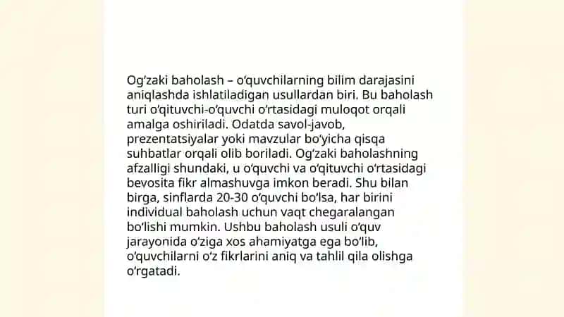 Baxolash turlari va mezonlari.Qayta topshirish va qayta óqish.Apellatsiya shartlari. 4