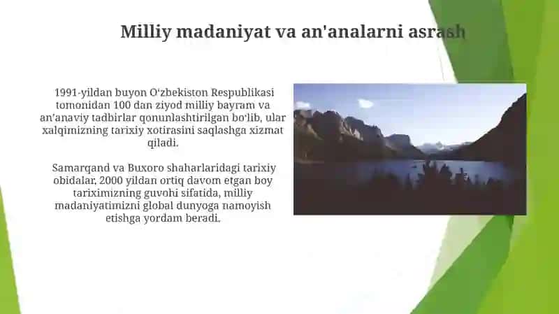 Milliy Madaniyat va An’analarni Asrash Yullar 4