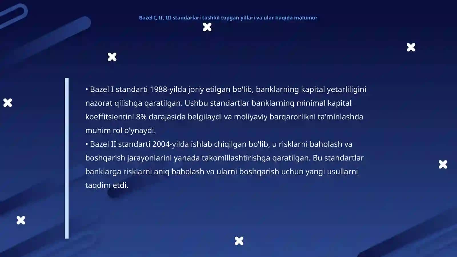 Tijorat banklari faoliyatini nazorat qilish bo'yicha xalqaro bazel standartlari 4