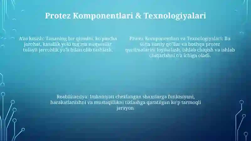 Amputatsiya, protezlash va nogironlar reabilitatsiyasi 4