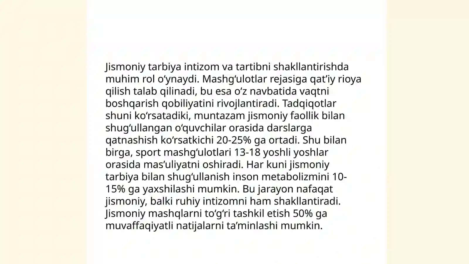 Jismoniy tarbiya darslarining tarbiyaviy vazifalari 4