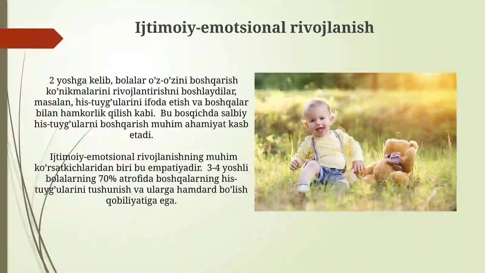 Erta bolalik davri rivojlanishning muhim bosqichlari 4