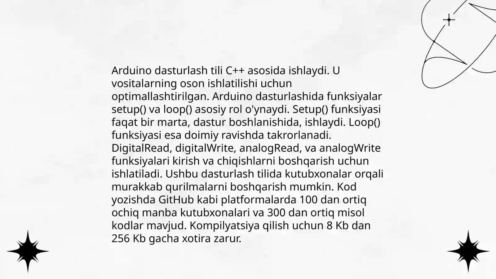 Arduino platformasi va dasturni oʻrganish 4
