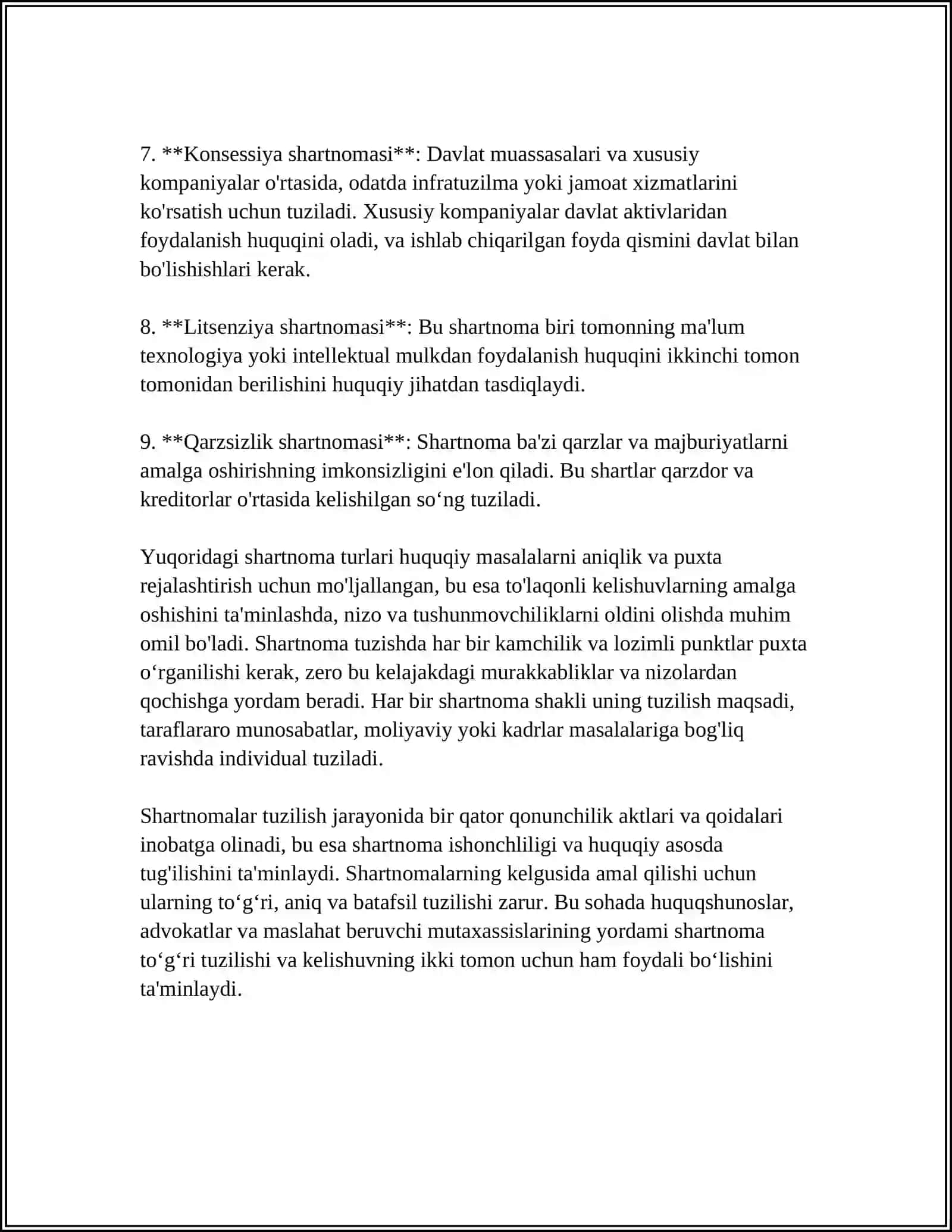BIZNES SHARTNOMALARI 4